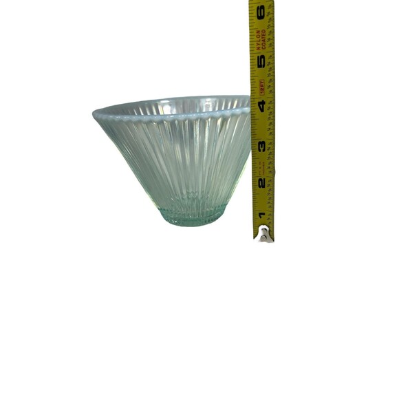 Vintage Vertical Ribbed Flared Bowl Opalescent MCM - Picture 7 of 15
